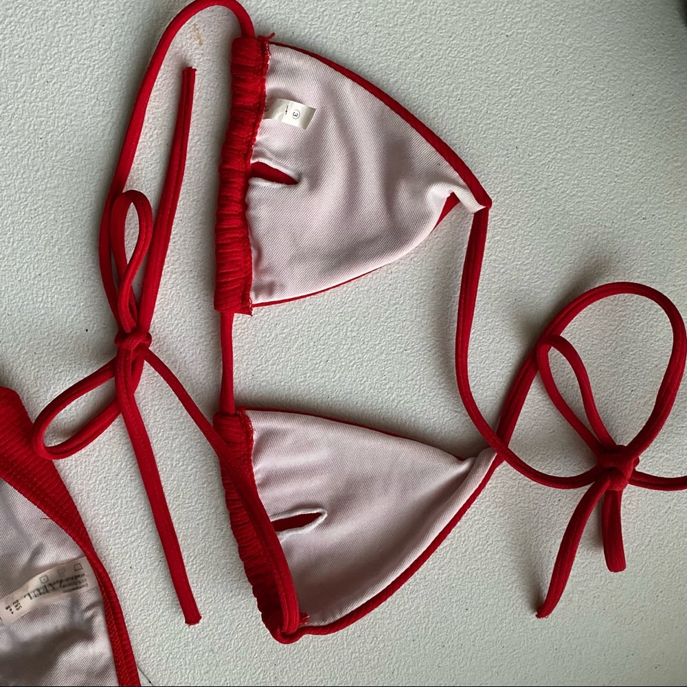 Zaful Extra Cheeky Red Bathing Suit - Picture 3 of 3
